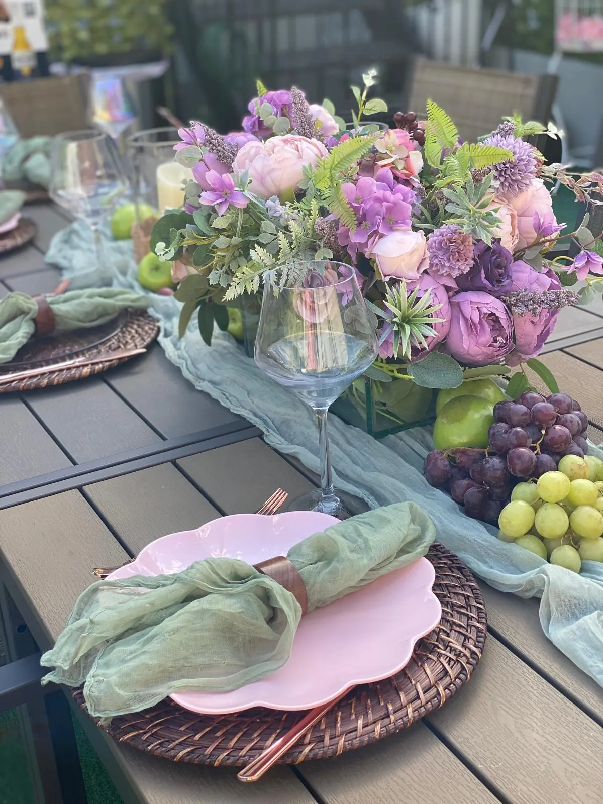 Lavender and sage table